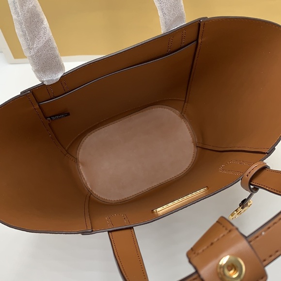 MICHAEL KORS PORTIA SMALL TOTE  LUGGAGE COLOR Pebbled leather/ suede - Picture 12 of 16